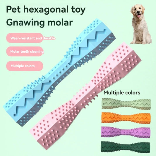 Durable Dog Chew Toy Stick Dog Toothbrush Soft Rubber Tooth Cleaning Point Massage Toothpaste Pet Toothbrush Molar Pet Supplies